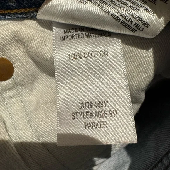 Agolde Parker Vintage Cutoff Shorts Button Fly Distressed in swampmeet size 26 - Picture 4 of 10